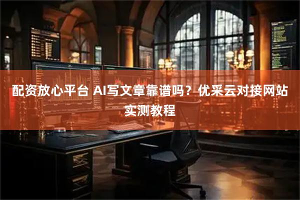 配资放心平台 AI写文章靠谱吗？优采云对接网站实测教程
